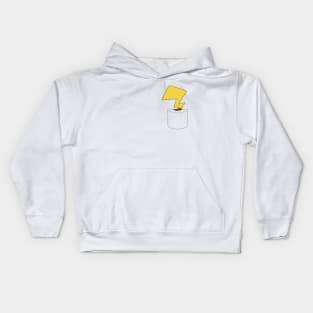 Electric tail in a pocket Kids Hoodie